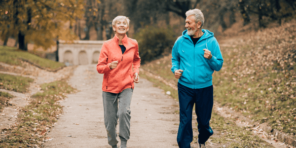 Two elders doing morning jog