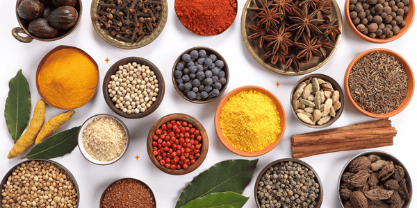 Different types of spices