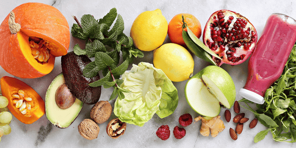 Variety of Fruits and Vegetables