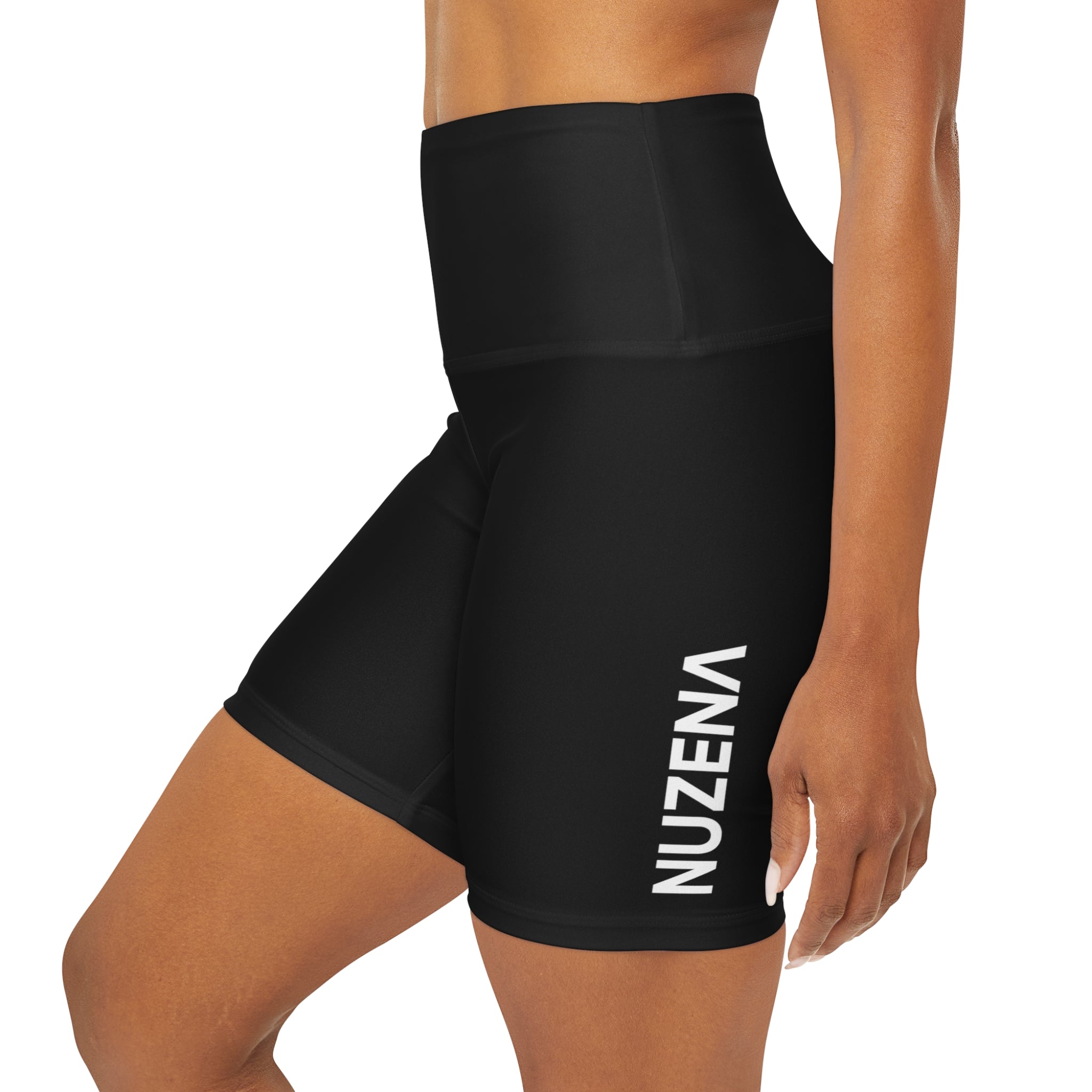 Midnight Black High Waisted Yoga Shorts