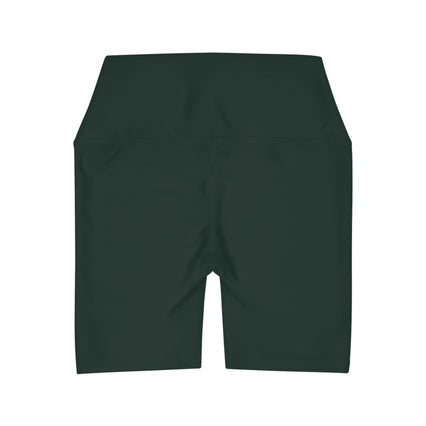 Forrest Green High Waisted Yoga Shorts