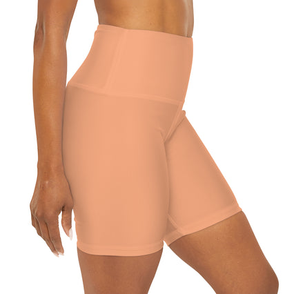 Passion Peach High Waisted Yoga Shorts