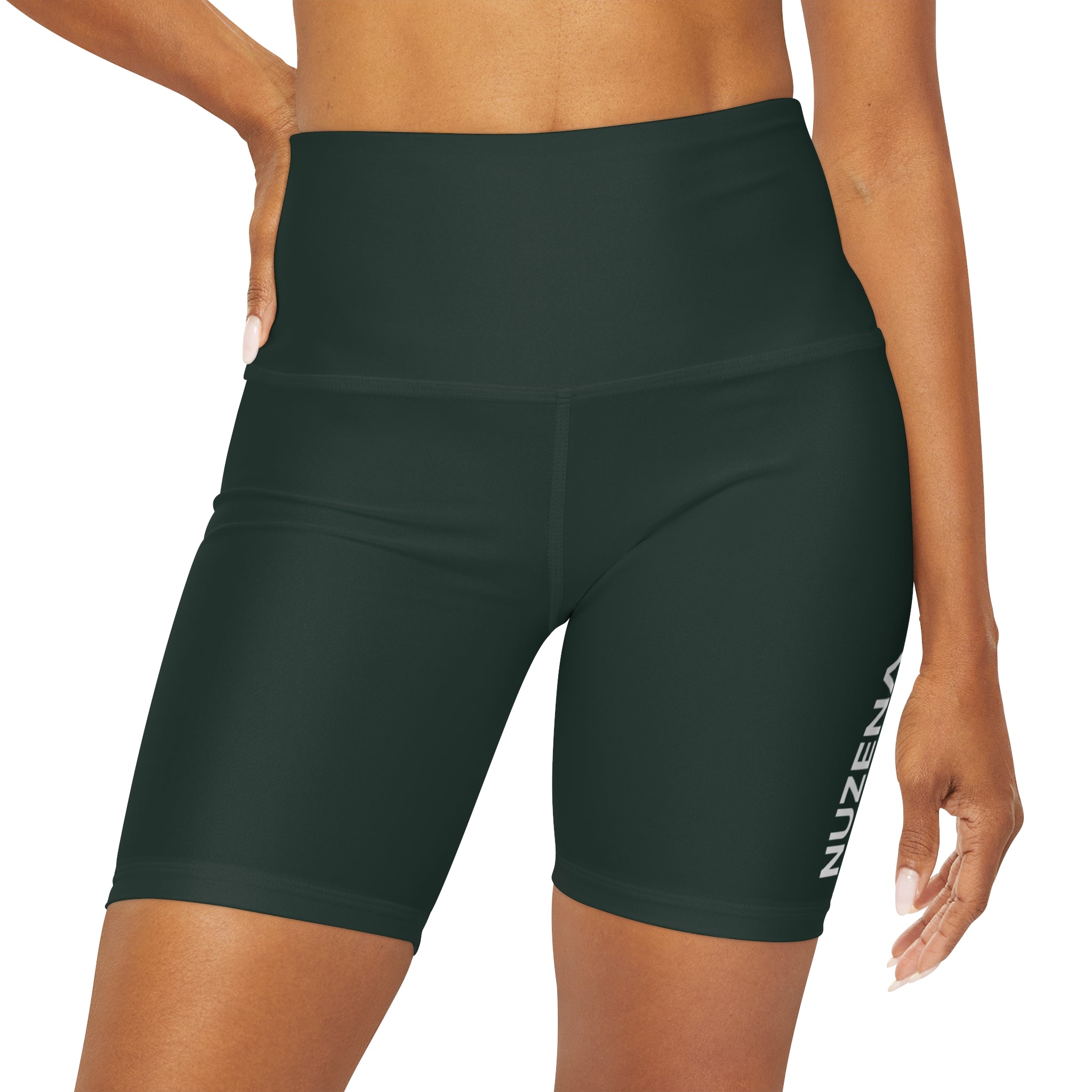 Forrest Green High Waisted Yoga Shorts