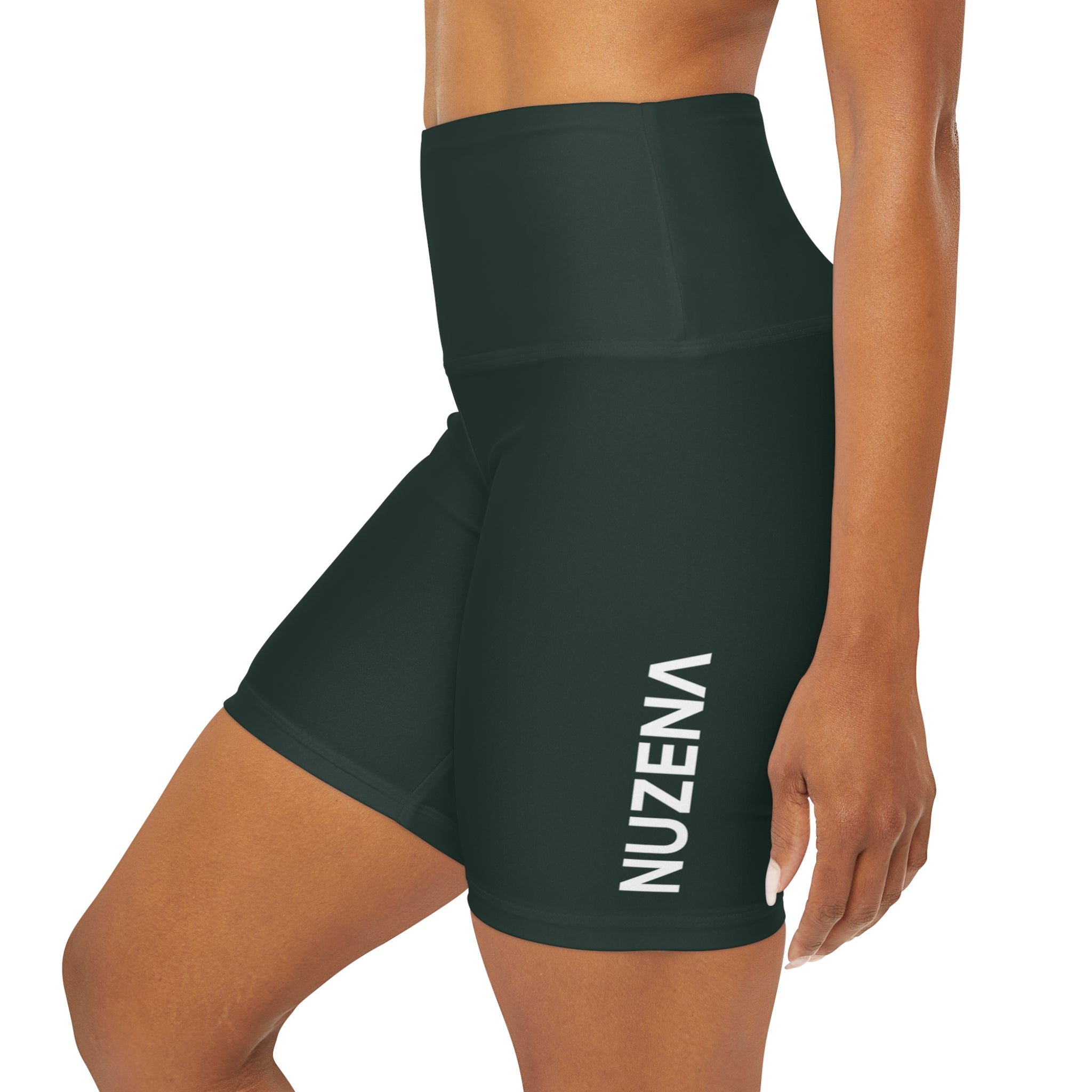 Forrest Green High Waisted Yoga Shorts