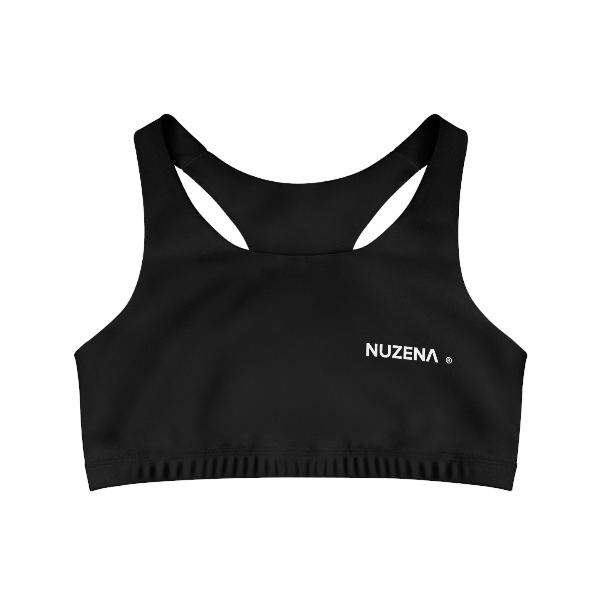 Midnight Black Seamless Sports Bra
