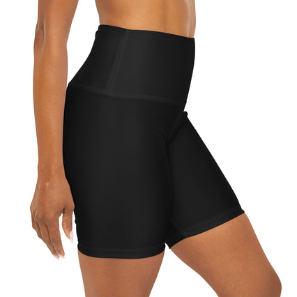 Midnight Black High Waisted Yoga Shorts