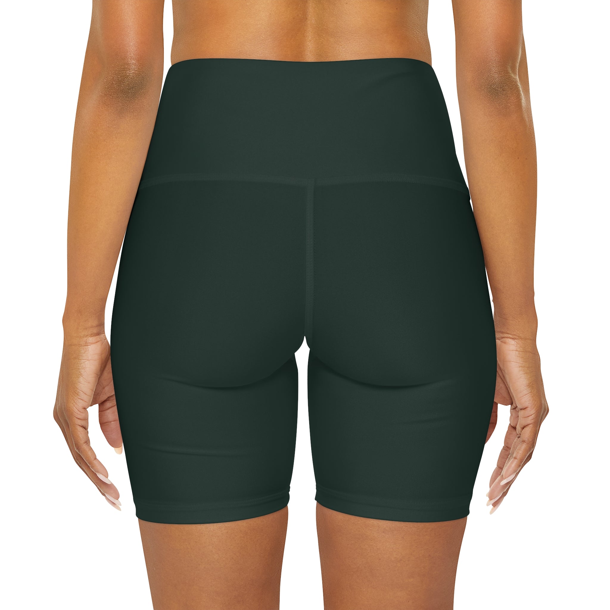 Forrest Green High Waisted Yoga Shorts
