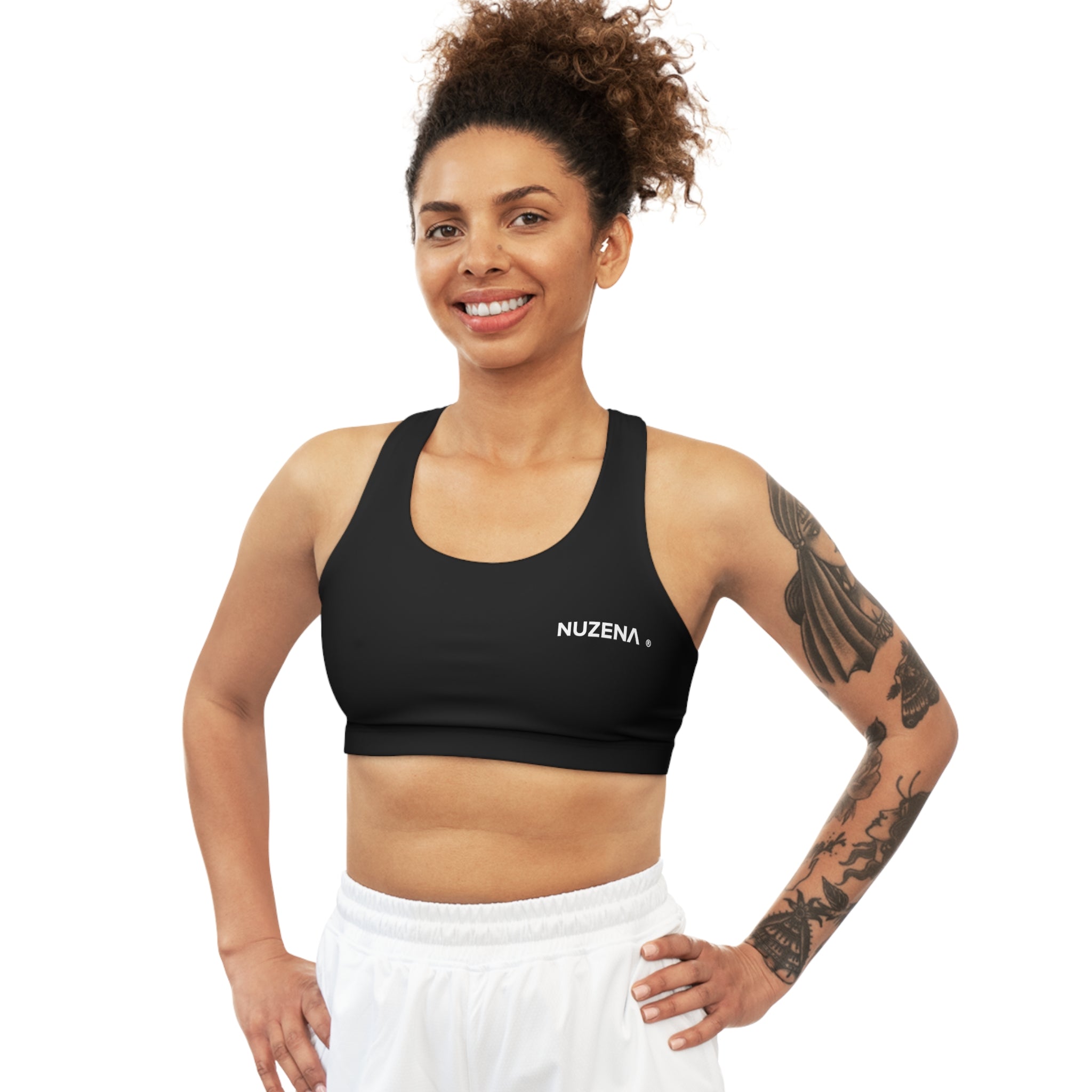 Midnight Black Seamless Sports Bra