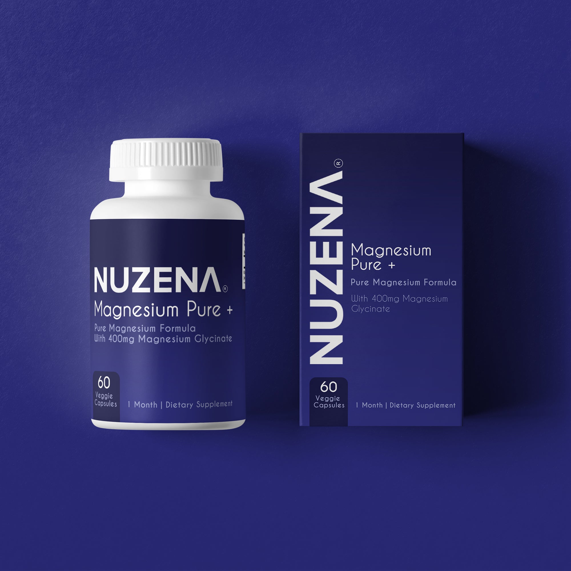 Magnesium Pure + by Nuzena | Best Natural Vegan Magnesium Supplement ...